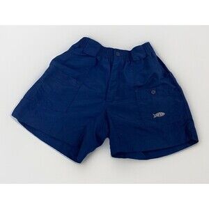 AFTCO Original Fishing Shorts Men’s 28 Blue Nylon Cargo Quick Dry 7 Pocket Outdo
